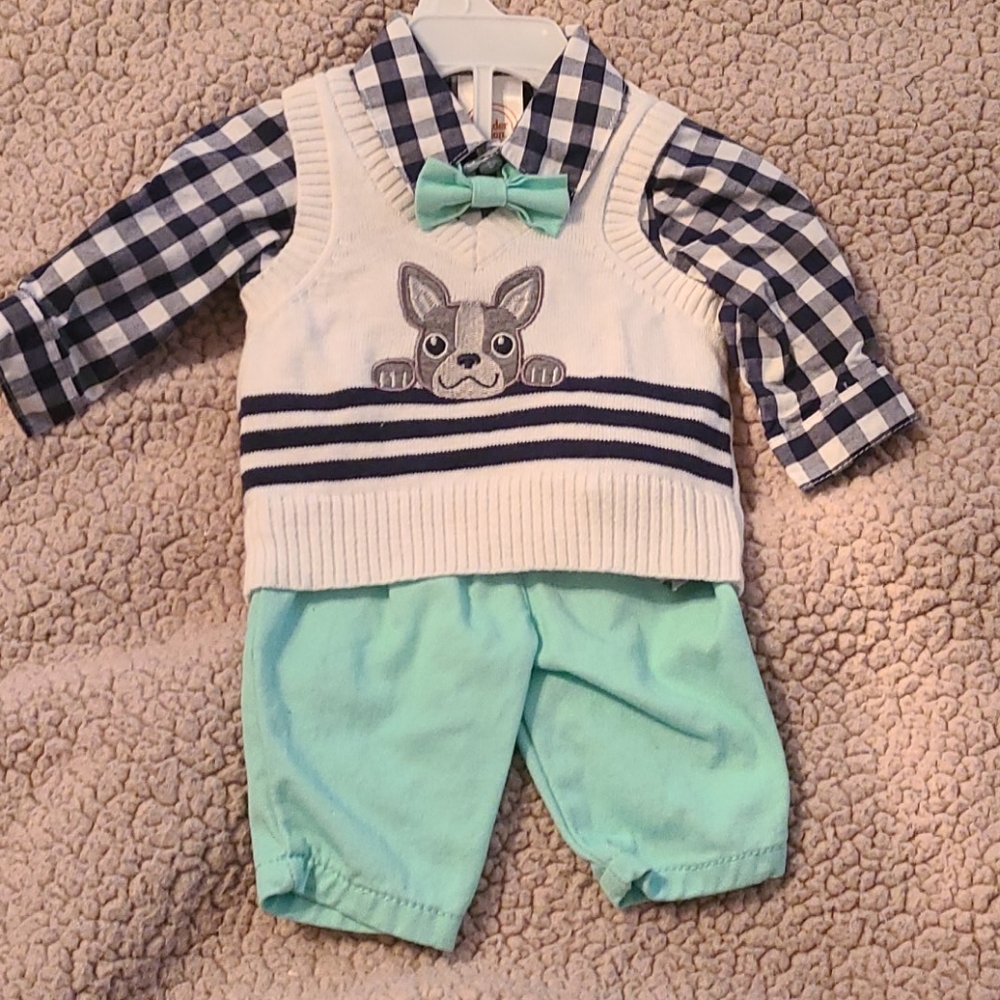 Newborn infant boys 4 piece set